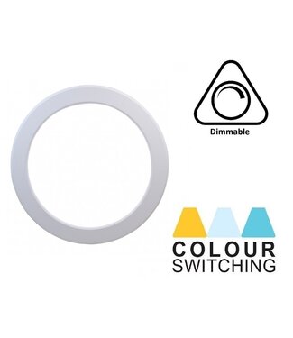 Led Inbouw/Opbouw Downlighter 15w, Ø220mm, 1350-1500 Lumen, CCT, IP20, Dimbaar, 2 Jaar Garantie