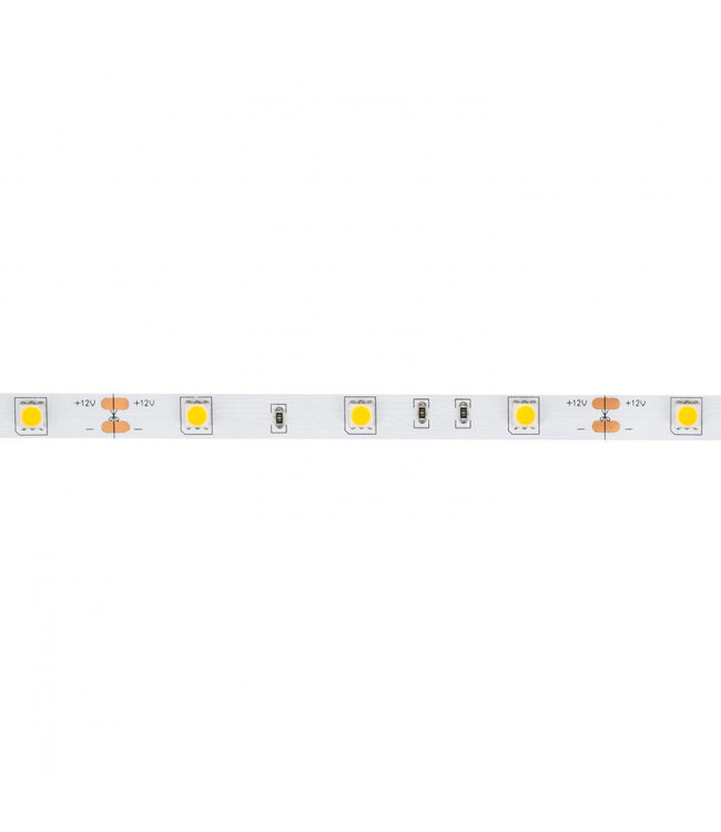 UITVERKOOP: Led Strip ROL 5 Meter 5050SMD, 6,4w/m, 30 led/m, 700Lm/m, 6000K Daglicht wit, 12v, IP20, 10mm