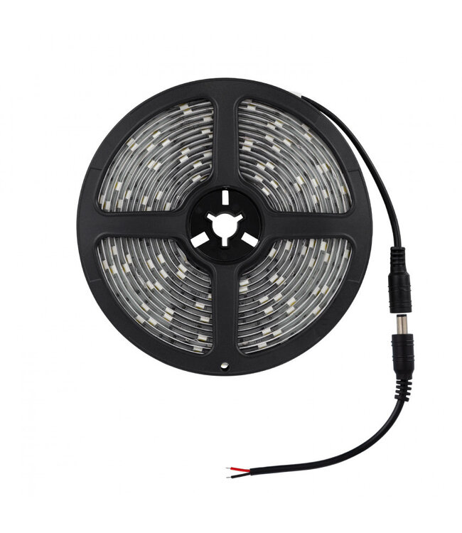 UITVERKOOP: Led Strip ROL 5 Meter 5050SMD, 4,8w/m, 30 led/m, 400Lm/m, 6000K Daglicht wit, 12v, IP65, 10mm
