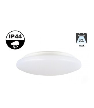Led Plafonnière 18w, 1600 Lumen, 4000K Neutraal Wit, IP44, Ø370mm, 2 jaar garantie