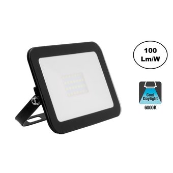 UITVERKOOP: LED Floodlight Slim 20w, 6000K Daglicht Wit, 2000 Lumen (100lm/w), IP65