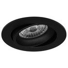 Led Spot Armatuur Zwart, Verdiept, Kantelbaar, IP20, Kliksysteem. Zaagmaat 72mm