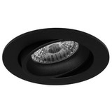 Led Spot Armatuur Zwart, Verdiept, Kantelbaar, IP20, Kliksysteem. Zaagmaat 72mm