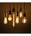 UITVERKOOP: E27 Led Lamp 6,5w Edison, ST64, 2300K Flame, 325 Lumen, Dimbaar, Smoked Glas