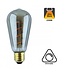 UITVERKOOP: E27 Led Lamp 6,5w Edison, ST64, 2300K Flame, 325 Lumen, Dimbaar, Smoked Glas