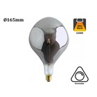 UITVERKOOP: E27 Led Lamp 6w Edison, Big, 2300K Flame, 180 Lumen, Dimbaar, Smoked Glas
