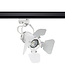 3 Fase Rail armatuur SpotLight met GU10 Fitting, Witkleurige behuizing