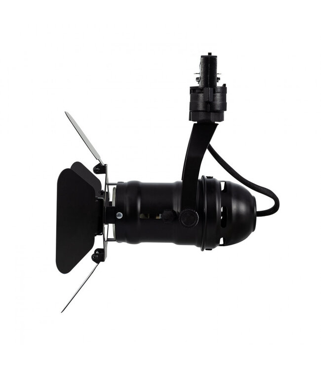 3 Fase Rail armatuur SpotLight met GU10 Fitting, Zwartkleurige behuizing