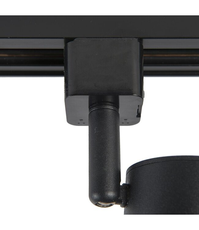 1 Fase Rail armatuur Jen met GU10 Fitting , Zwartkleurige behuizing