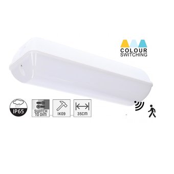 Galerij LED Verlichting instelbaar in 3w/5w/7w/11w, 100-1000 Lumen, Lichtkleur instelbaar in 3000K/4000K/6000K, Met Bewegingssensor en terugdimfunctie, IP65, IK09, 2 Jaar Garantie