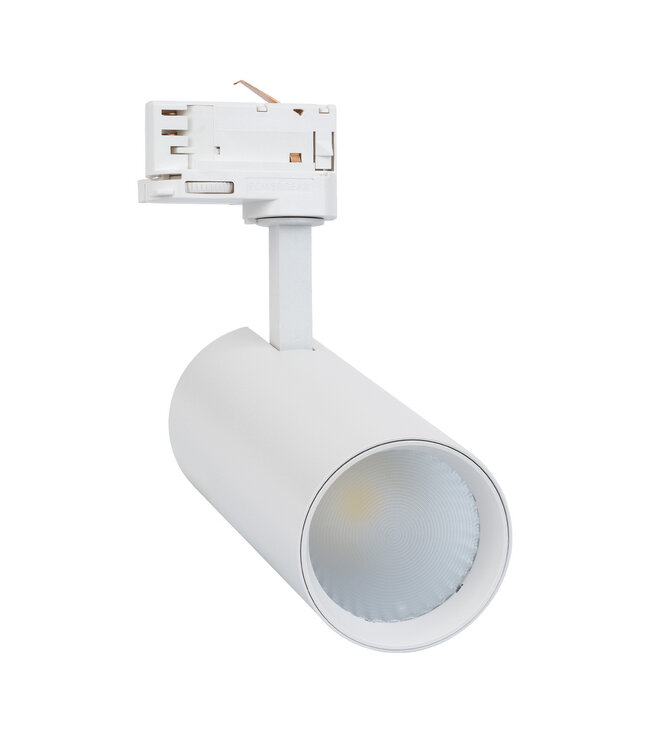 3 Fase Rail Spot Bert 30w, CCT instelbaar, 3000 Lumen, Lifud Driver, Witkleurige behuizing, 3 Jaar Garantie