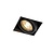 Trimless Inbouw Spot Armatuur, gatmaat 89x89mm, Zwart, incl. Stucrand (1x GU10 50mm spot)