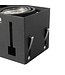 Trimless Inbouw Spot Armatuur, gatmaat 189x89mm, Zwart, incl. Stucrand (2x GU10 50mm spot)