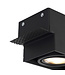 Trimless Inbouw Spot Armatuur, gatmaat 270x89mm, Zwart, incl. Stucrand (3x GU10 50mm spot)