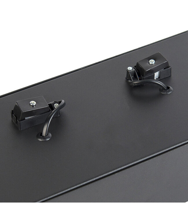 Trimless Inbouw Spot Armatuur, gatmaat 300x157mm, Zwart, incl. Stucrand (2x G53 AR111 spot)