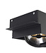 Trimless Inbouw Spot Armatuur, gatmaat 450x157mm, Zwart, incl. Stucrand (3x G53 AR111 spot)