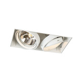 Trimless Inbouw Spot Armatuur, gatmaat 300x157mm, Wit, incl. Stucrand (2x G53 AR111 spot)