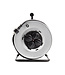 Kabelhaspel 50 meter + 4x Schuko 16A 220-250VAC , Snoerdikte: 3x 1,5mm2, Max: 1100/ 3200W, IP44 (Spatwaterbestendig), inclusief kinderbeveiliging en overspanningsbeveiliging