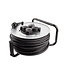 Kabelhaspel 50 meter + 4x Schuko 16A 220-250VAC , Snoerdikte: 3x 1,5mm2, Max: 1100/ 3200W, IP44 (Spatwaterbestendig), inclusief kinderbeveiliging en overspanningsbeveiliging