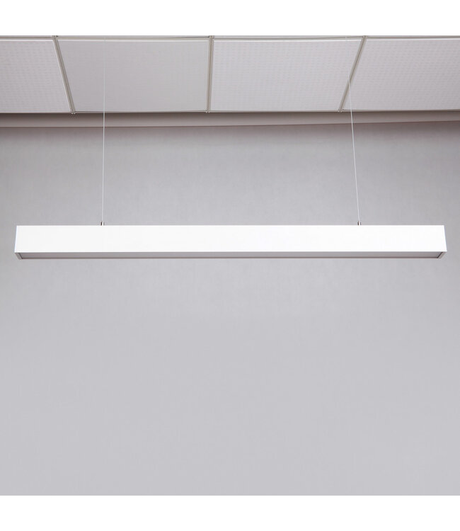 Led Linear Lamp 120cm met <UGR19 Diffuser, 40w, 4000 Lumen (100lm/w), 3000K Warm wit, Witkleurige Behuizing, (Optioneel Dimbaar) 3 Jaar Garantie