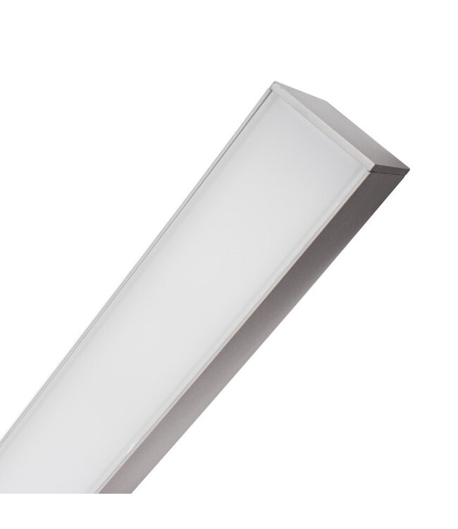 Led Linear Lamp 120cm met <UGR19 Diffuser, 40w, 4000 Lumen (100lm/w), 6000K Daglicht Wit, Zilverkleurige Behuizing, (Optioneel DImbaar) 3 Jaar Garantie
