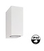 Wandarmatuur Mis up/down, Wit, IP54, (2x GU10 spot)