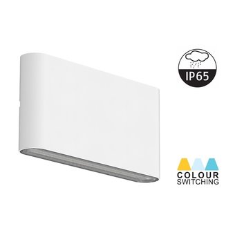 LED Wandlamp Cal 2x3w, 2x 330 lumen, Up/Down , CCT Instelbaar, IP65, Wit, 2 Jaar Garantie