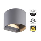 LED Wandlamp TEB 2x3 Watt, 2x 255 Lumen, 3000K Warm Wit, Dimbaar, IP65, Grijs, 2 Jaar Garantie