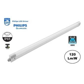PH Led Tri Proof 60cm, 18w, 2160 Lumen, 6000K Daglicht Wit, Philips LED Driver, Philips LumiLEDS, IP65, 3 jaar garantie