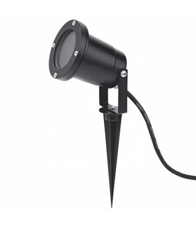 Aluminium Prikspot met GU10 Fitting, Zwart, IP65