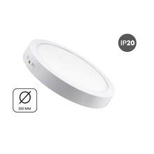 Opbouw LED Downlighter 24w, 1900 Lumen, Ø300mm, Wit, IP20, 2 Jaar Garantie