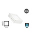 Opbouw LED Downlighter Vierkant 6w, 480 Lumen, 120x120mm, Wit, IP20, 2 Jaar Garantie