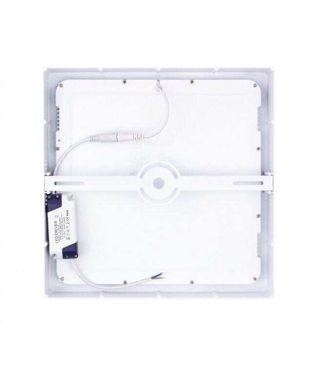 Opbouw LED Downlighter Vierkant 24w, 1900 Lumen, 300x300mm, Wit, IP20, 2 Jaar Garantie