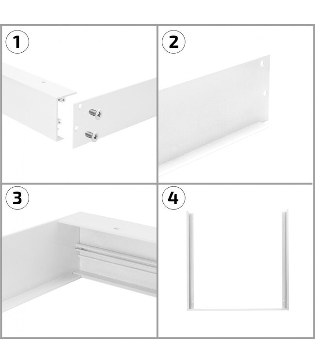 Opbouwframe 30x120cm voor Backlite Paneel - Wit