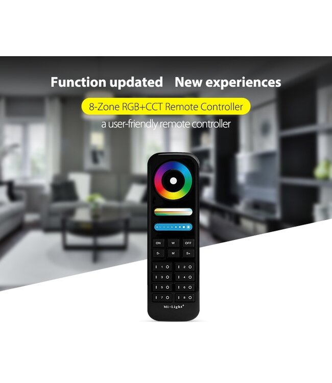 MiBoxer Afstandsbediening RGB+CCT, 8-Zone - Zwart