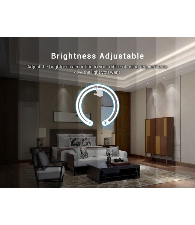 MiBoxer Draai Muurbediening Single Color, 1-Zone, Wit, 2.4Ghz - FUT087