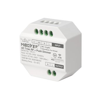 Miboxer Draadloze Triac LED Dimmer, 2.4GHz, Max 300 watt