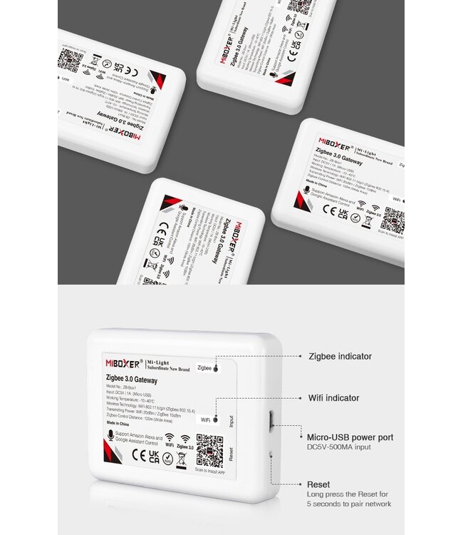 Smart Home Hub | Zigbee 3.0 | Draadloos