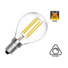 E14 Led Filament Lamp 3w, G45, 2200K Flame, 270 Lumen, Dimbaar, Helder Glas, 2 Jaar Garantie