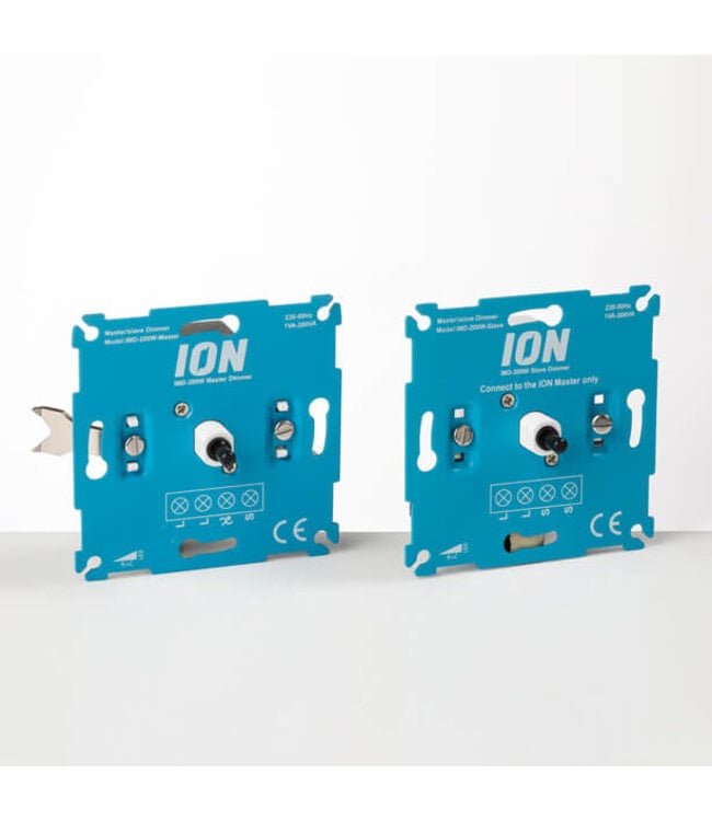 ION INDUSTRIES - Hotelschakeling DUO Pack Inbouw LED Dimmer Slave | 0.3-200 Watt