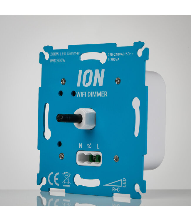 ION INDUSTRIES - Wifi Inbouw LED Dimmer 0.3-200 Watt | Zonder Nul-Draad | Werkt via Tuya App / Google Assistant / Amazon Alexa