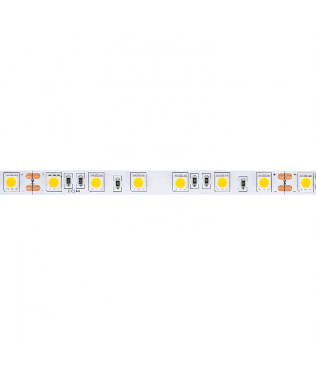Led Strip ROL 5 Meter 2835SMD, 10w/m, 60 led/m, 1000Lm/m, 2700K Warm wit, 24v, IP20, 8mm, 2 Jaar garantie