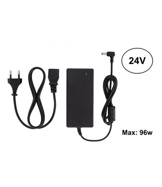 Led Strip voeding 24V/120W/5A,  Max: 96w, Stekkerklaar, 2 Jaar Garantie