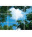 Fotoprint afbeelding Wolken en Bos 180x240cm voor 12x 60x60cm led paneel