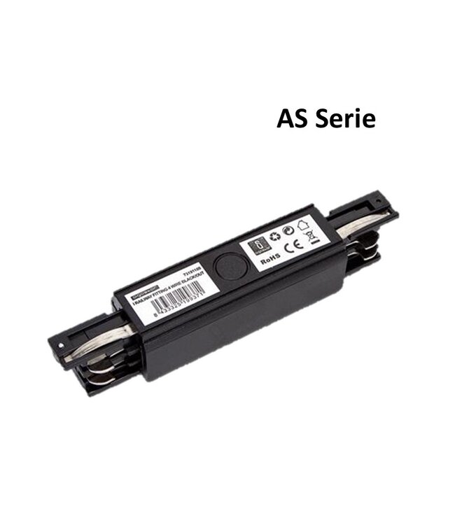 UITVERKOOP - AS Serie- 3 Fase Rail Midden Aansluitblok - Zwart