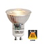 GU10 LED Spot 1 Watt, 80 Lumen, 2200K Flame, Glas, 2 Jaar Garantie