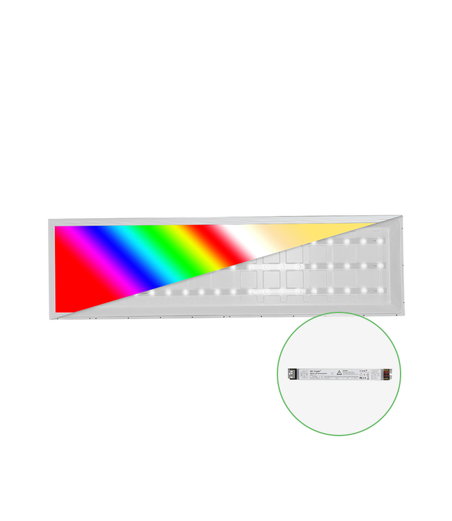 Miboxer Backlite Led Paneel 30x120cm, 40w, RGB+CCT, 2.4Ghz, Stekkerklaar, 3 Jaar Garantie