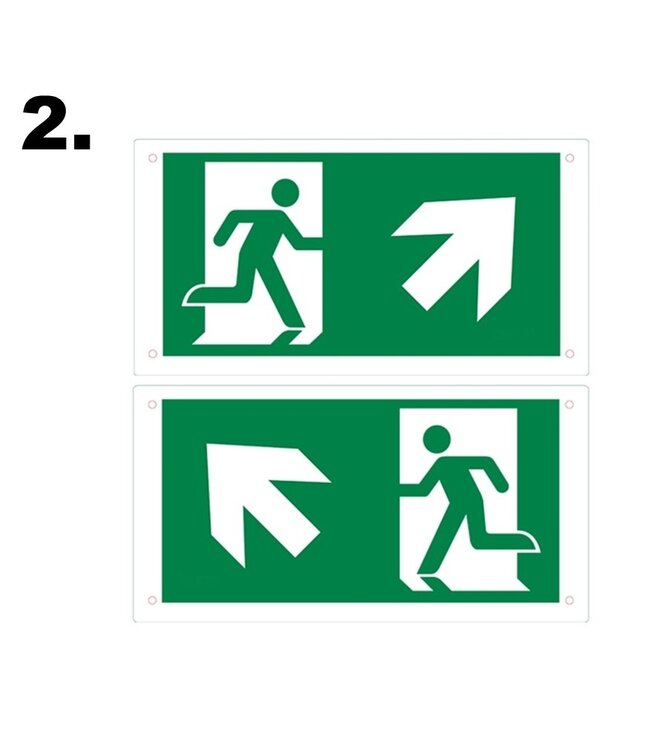 Set Losse Pictogram Inbouw en Opbouw  Noodverlichting (3 Varianten)