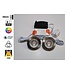Inbouw LED Spot 2x3w CAB, 2x270 Lumen, 2700K, IP54, Dimbaar, CRI90, Staal Armatuur, Gatmaat 55mm, 2 Jaar Garantie