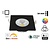 Inbouw LED Spot 5w Flat Vierkant, 450 Lumen, Dim To Warm, Kantelbaar, IP44, Dimbaar, CRI90, Zwart Armatuur, Gatmaat 75mm, 2 Jaar Garantie